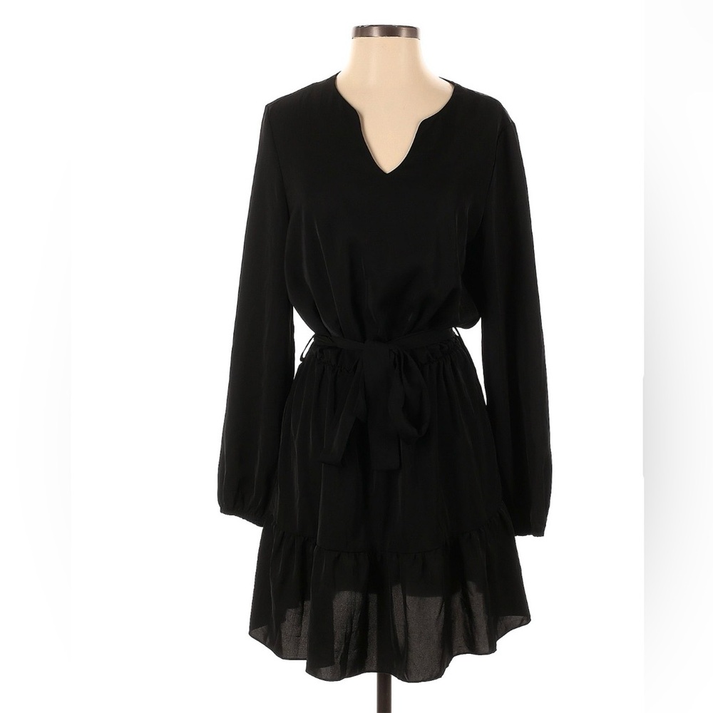 C+D+M Black Long Sleeve Dress | Size Small | Minimal Chic